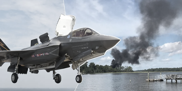  F-35 savaş uçağı düştü!