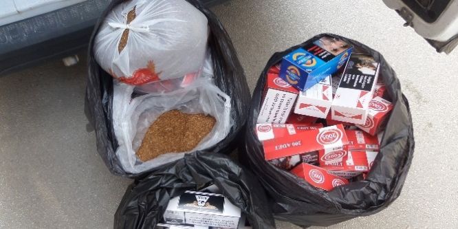 İzinsiz satılan tütünlere el konuldu