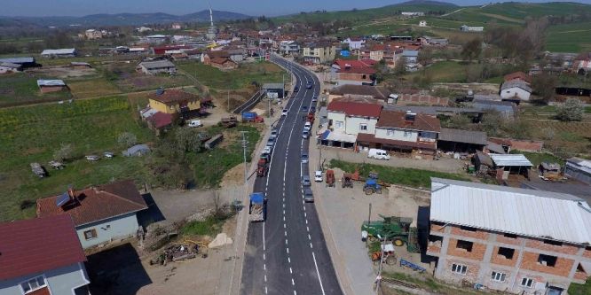 Çavuşlu ve İshakçılar yolu yenilendi