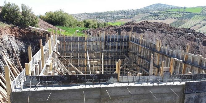 Ayazören’de 200 tonluk su deposu inşaatı başladı