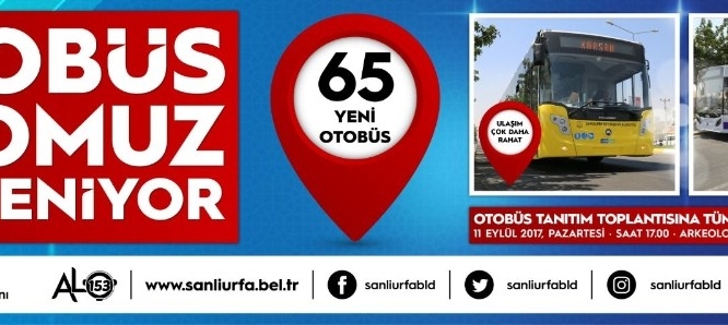 Büyükşehir 65 adet yeni otobüsü tanıtıyor