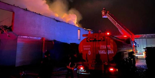 Fabrika yangınında 2 milyon liralık hasar oluştu