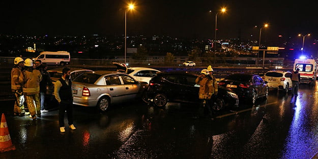  İstanbul'da 11 aracın karıştığı zincirleme kaza