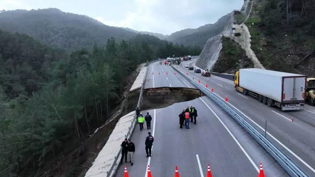 Facia ucuz atlatıldı: Karayolu çöktü!