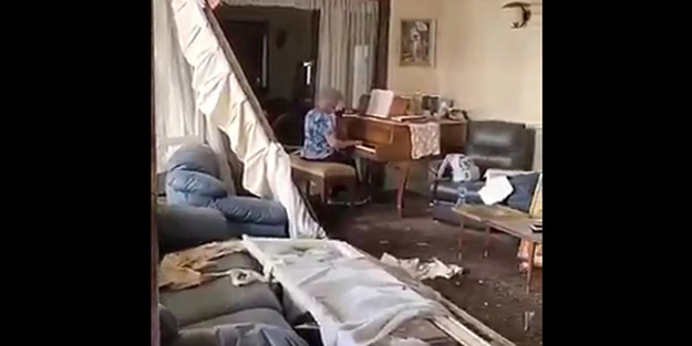 Facianın yaşandığı Lübnan'da patlama sonrası ilginç görüntü