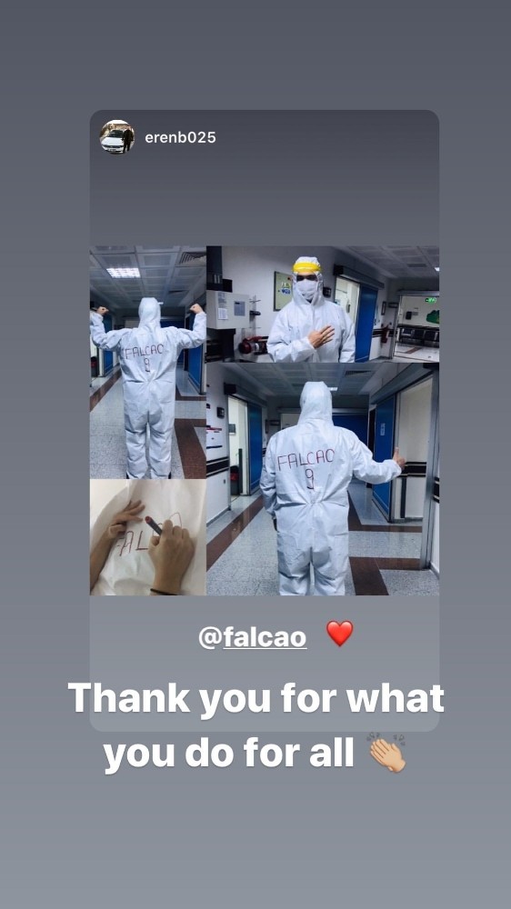 Falcao’dan o sağlık çalışanına teşekkür 