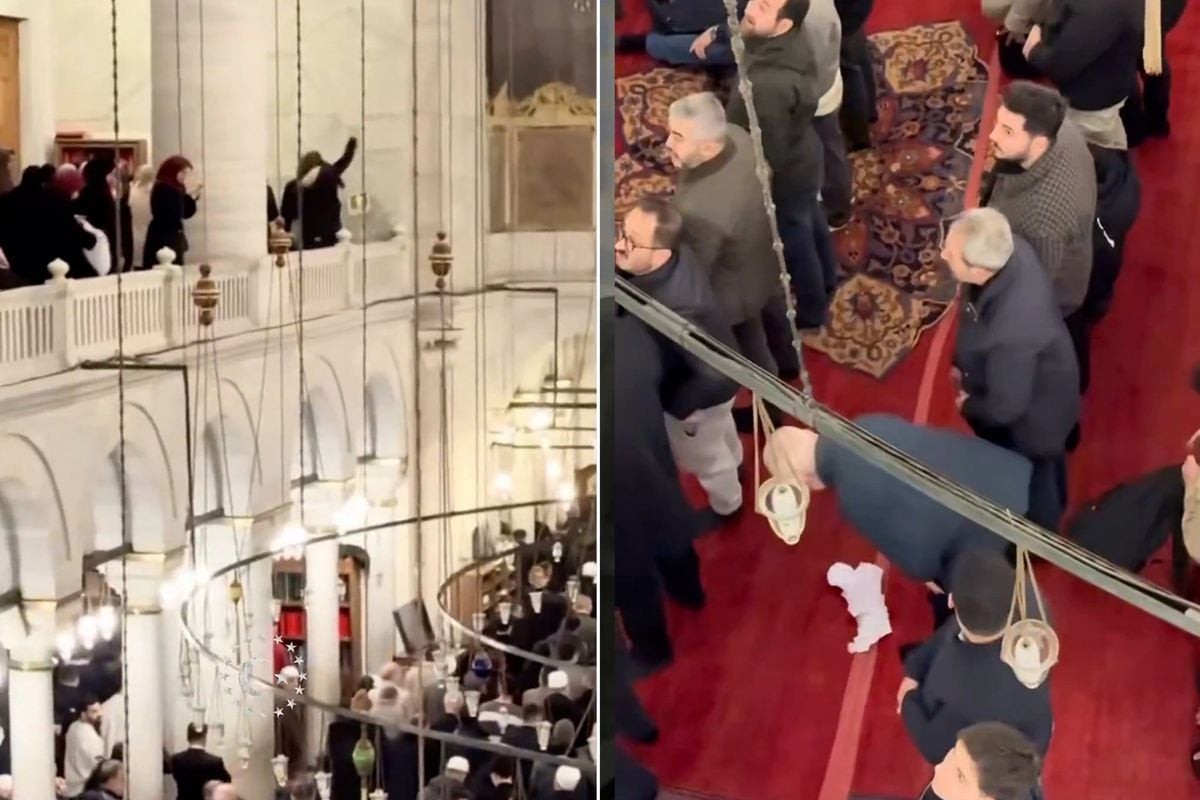 Fatih Camii’nde Kadir Gecesi ilginç protesto! Kadınlar hep birlikte başörtülerini attı