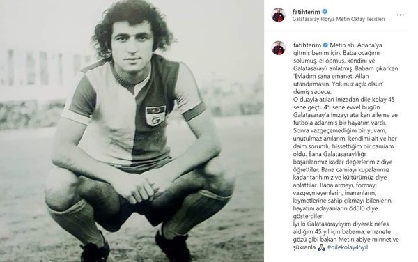 Fatih Terim’den 45. yıl için duygusal mesaj 