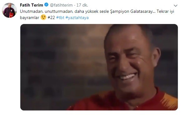 Fatih Terim’den ’şampiyonluk’ vurgulu bayram mesajı 