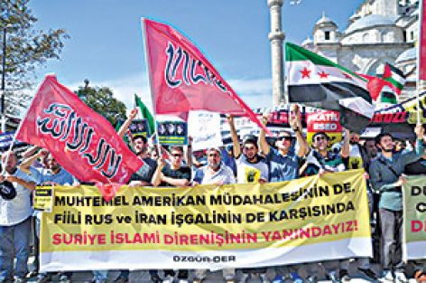 Fatih Camii’nde ABD, Rusya ve İran protestosu