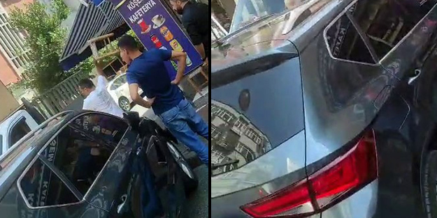 Fatih'te yol verme kavgası! Tabure ve sopalar havada uçuştu