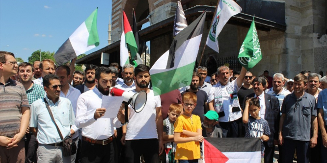 İsrail Edirne’de protesto edildi