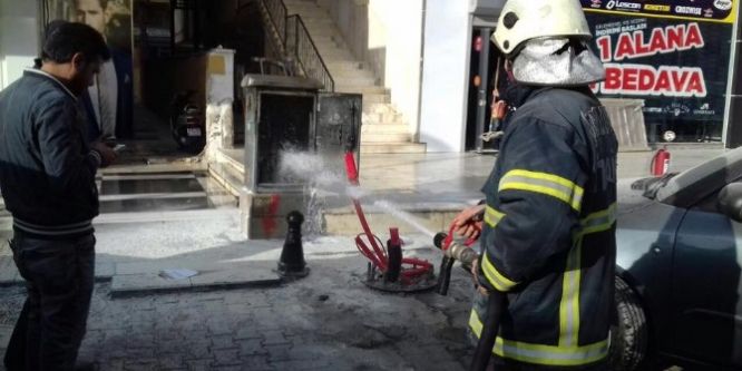 Trafonun patlaması sonucu yangın çıktı