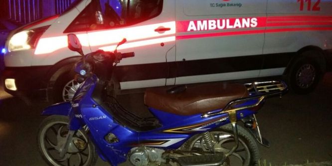 Köpeğe çarpan motosikletli yaralandı