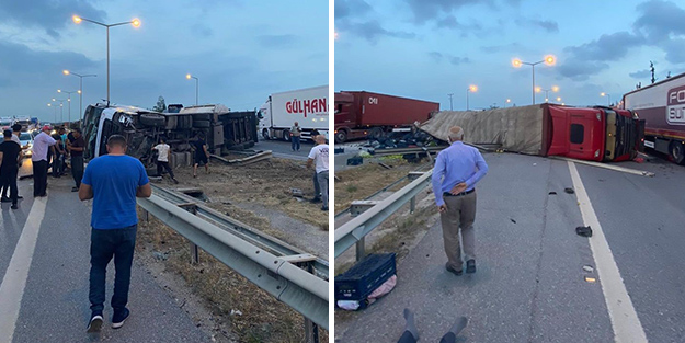 Feci kaza! 9 araç birbirine girdi: Ortalık savaş alanına döndü