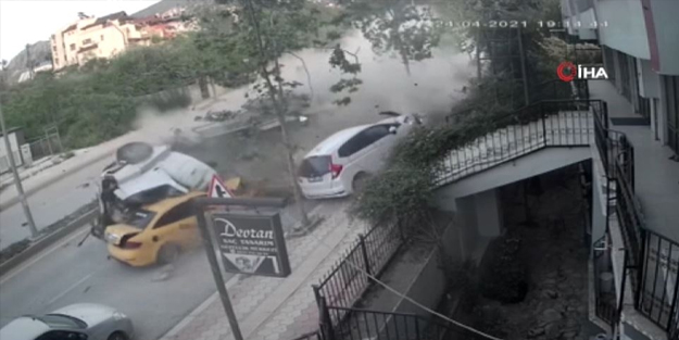 Feci kazanın görüntüleri ortaya çıktı! 4 ölü 4 yaralı