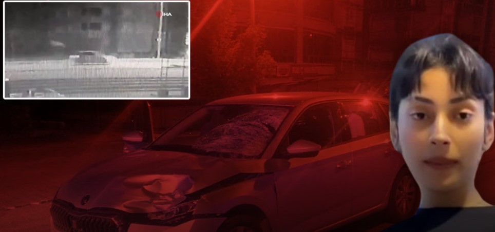 Feci kazanın görüntüleri ortaya çıktı: Genç kız metrelerce sürüklendi!