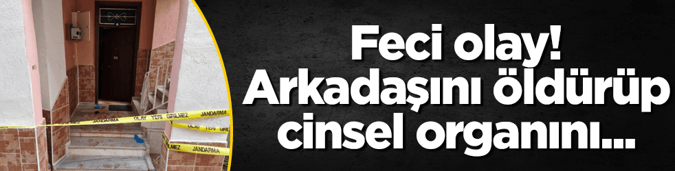 Feci olay! Arkadaşını öldürüp, cinsel organını...