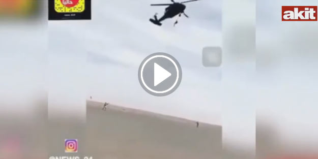 Helikopterden yere çakılan Arap komando öldü