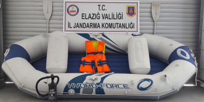 Elazığ’da teröristlerin baraj geçişlerinde kullandığı bot ele geçirildi