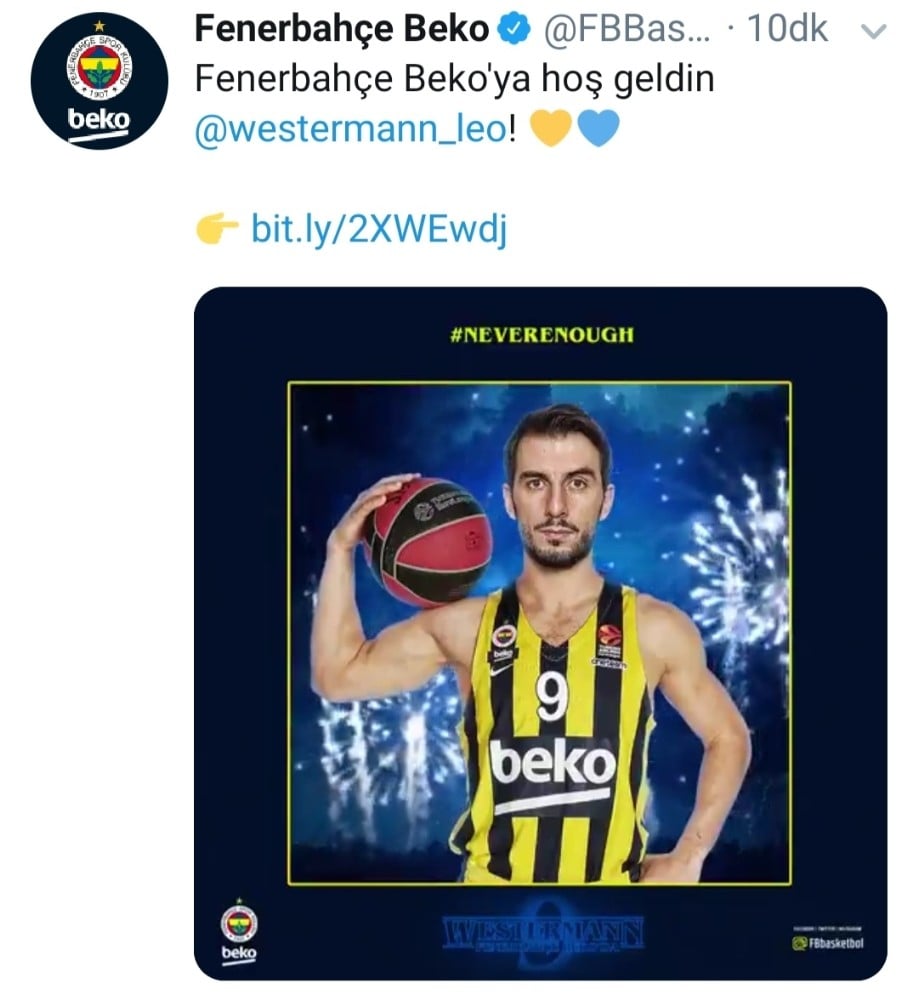 Fenerbahçe Beko, Westermann’ı açıkladı 