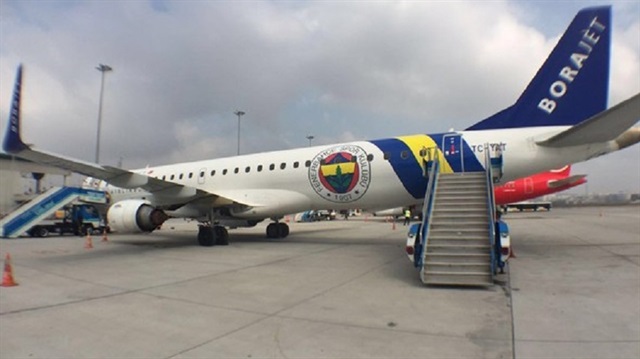 Fenerbahçe uçağı rota değiştirdi