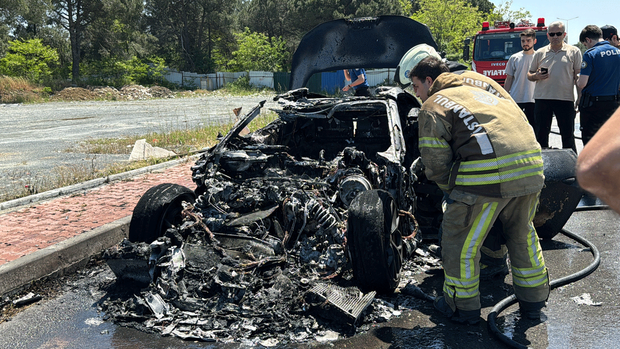 Ferrarisi küle döndü! Beşiktaş Başkanı Adalı’nın oğlu yanarak ölümden son anda kurtuldu