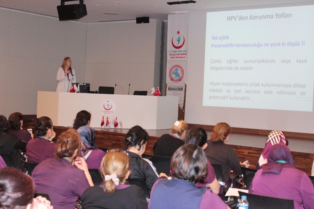 Fethi Sekin Şehir Hastanesinde HPV semineri 
