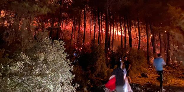 Fethiye'de çıkan orman yangını için seferber oldular!