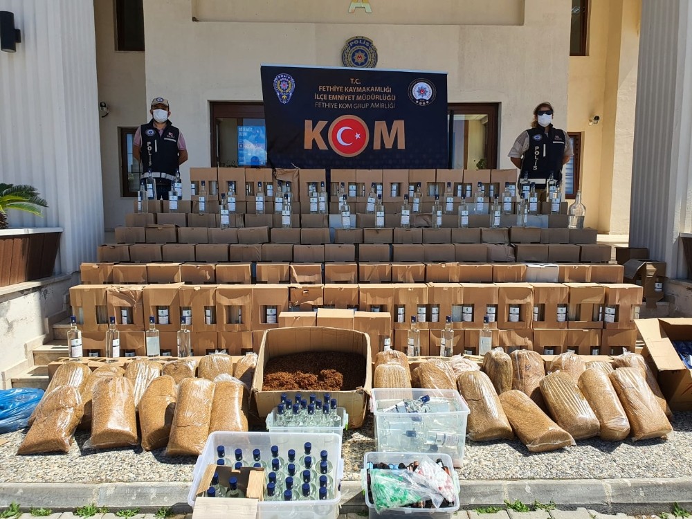 Fethiye’de kaçak içki operasyonu 