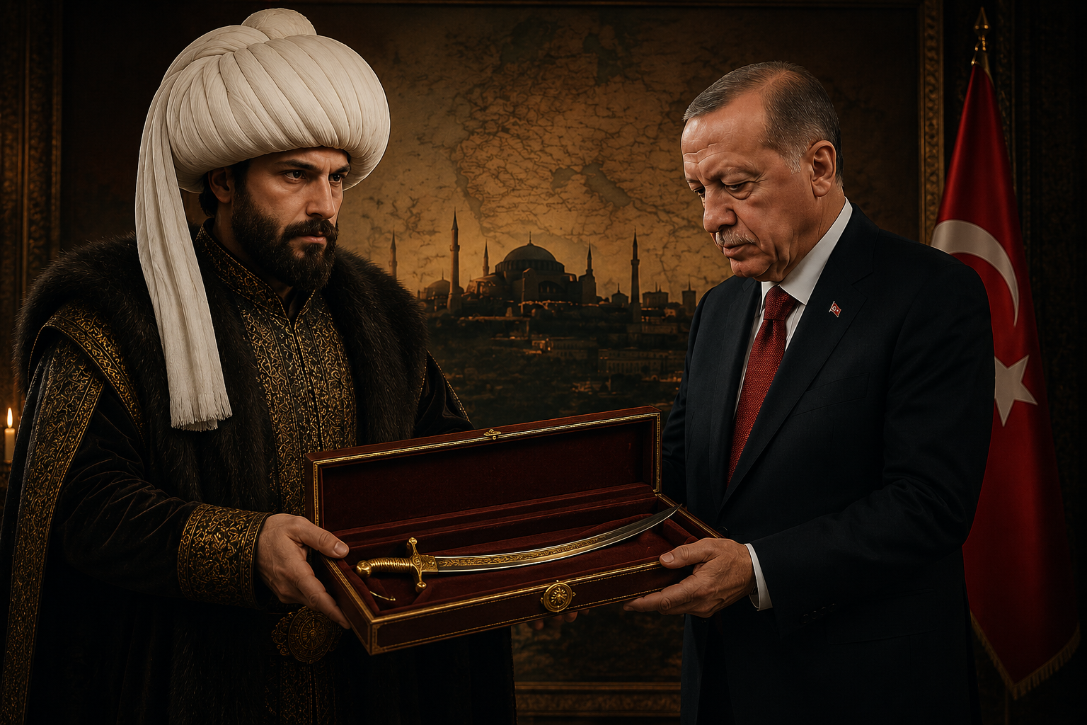 Fetihler Sultanı Mehmet’ten Cumhurbaşkanı Erdoğan’a anlamlı hediye