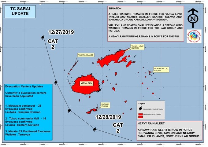 Fiji, Sarai Tropikal Kasırgası’na hazırlanıyor 