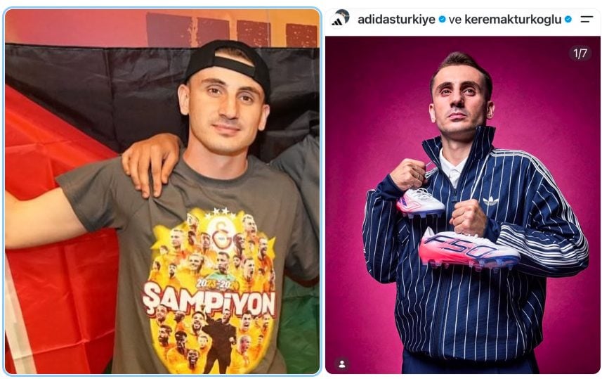 Filistin davasında maske düştü! Kerem Aktürkoğlu boykotlu Adidas’ın reklam yüzü oldu!