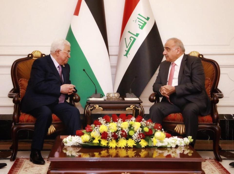 Filistin Devlet Başkanı Abbas, Irak’ta Başbakan Abdülmehdi ile görüştü 