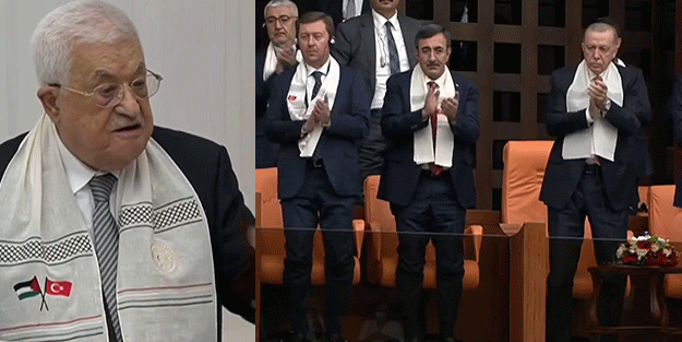Filistin lideri Abbas'ın o sözlerini Erdoğan ayakta alkışladı