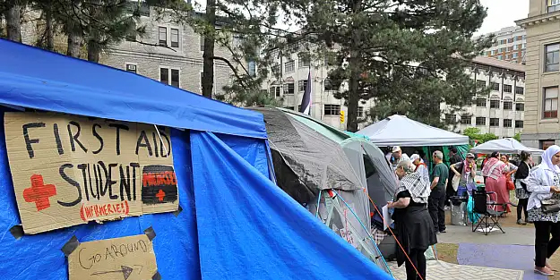 Kanadalı öğrencilerin üniversitelerde Filistin eylemleri sürüyor