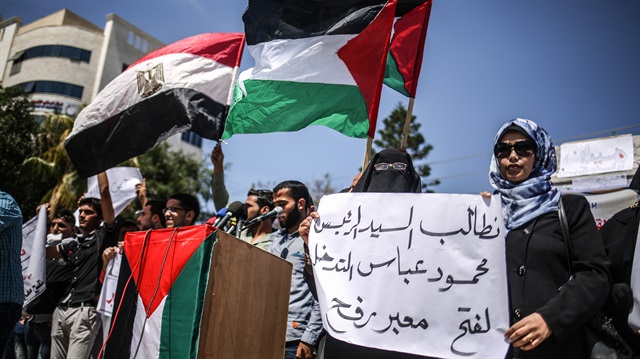 Filistin'de Refah Sınır Kapısı için gösteri