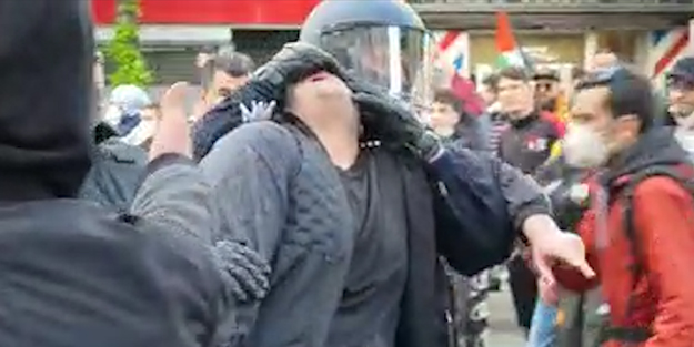 Filistin’e destek veren Almanlara polis zulmü! Acımasızca saldırdılar