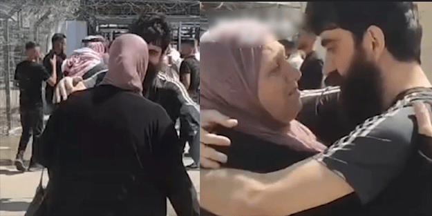 Filistinli anne İsrail hapishanesinden çıkan oğlunu tanıyamadı