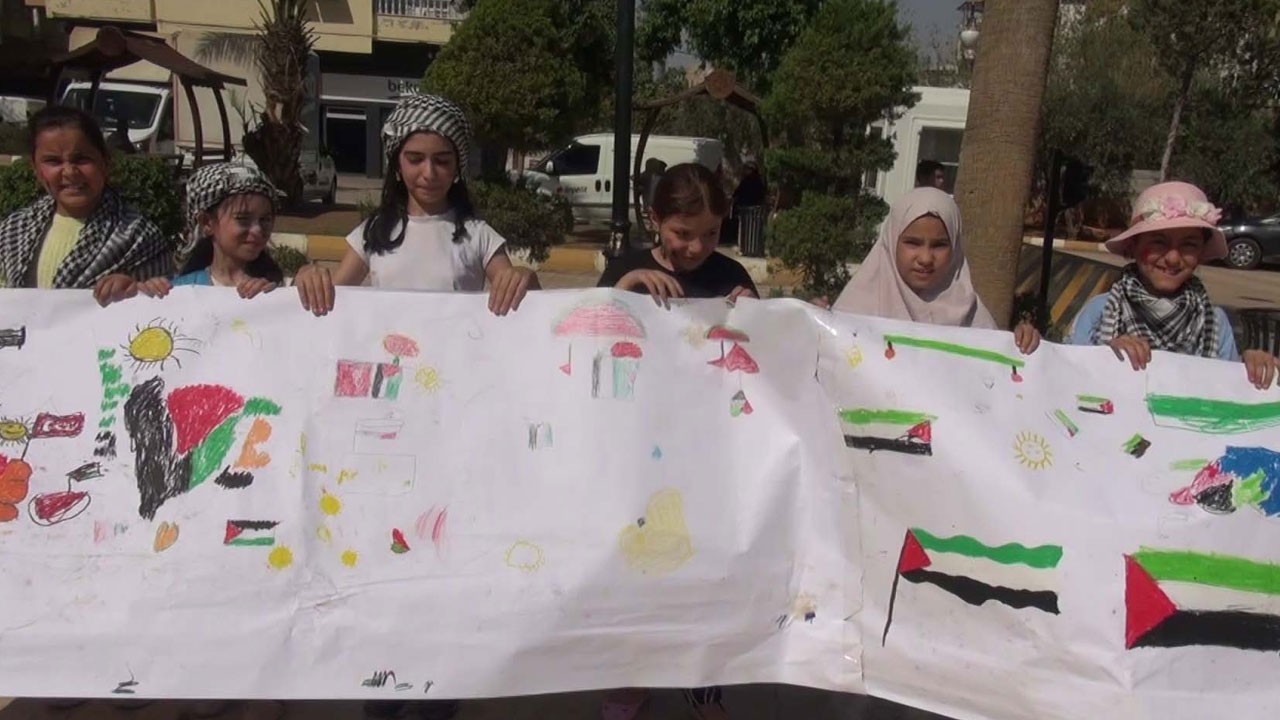 "Filistinli çocuklar için çiz" etkinliğinde umut ve çağrı