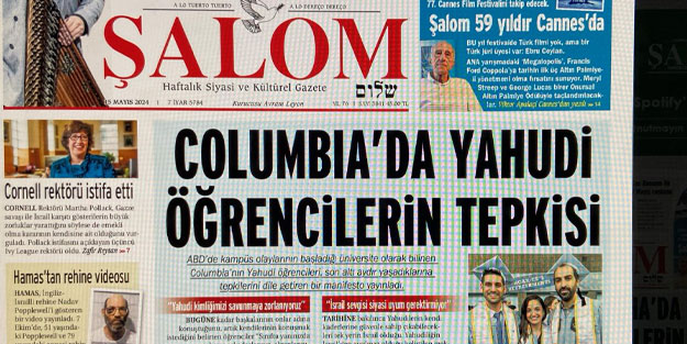 Filistinli mazlumları görmezden gelen Şalom'un yazarı Ekrem'le Roma'ya gitmiş