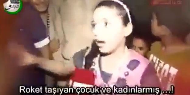 Filistinli minik kız: Lanetli siyonist cesetlerinizi Gazze'de ezeceğiz