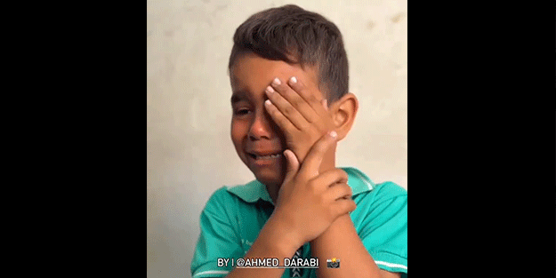 Filistinli minik yürekleri parçaladı! Şu çocuğun sözlerinden utan ey dünya
