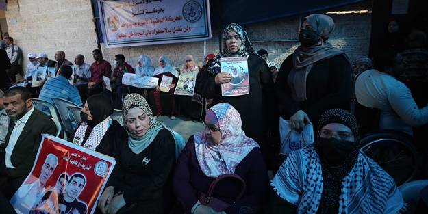 Filistinlilerden işgalci İsrail hapishanelerinde açlık grevi yapan tutuklularla dayanışma eylemi