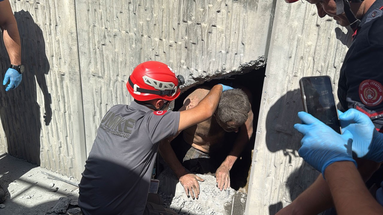 Film gibi kurtarma! İstanbul'un göbeğinde tünelde günlerce mahsur kaldı