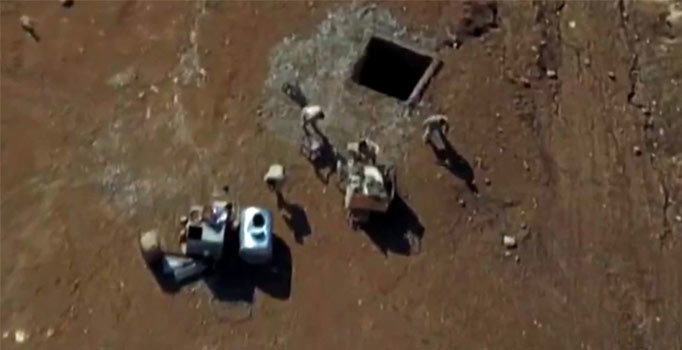 Fırat’ın doğusundaki Tel-Abyad'daki terör mevzileri görüntülendi