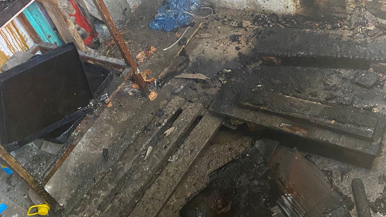 Fırında unutulan yemek yangın çıkardı