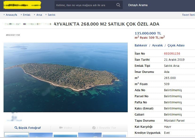 Fiyatı güncellendi, 135 milyon lira 