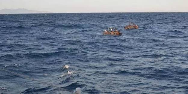 Foça açıklarında çok sayıda göçmen kurtarıldı