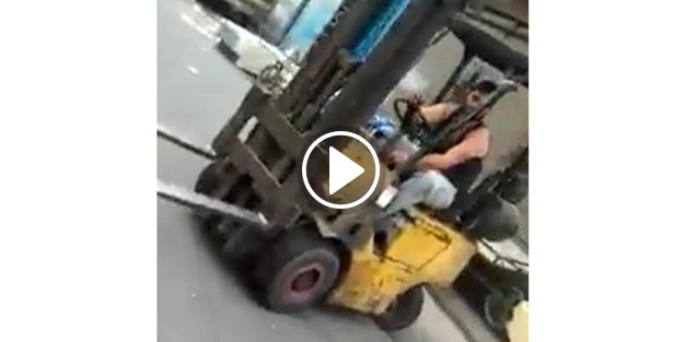 Forklift ile yapılan drift izlenme rekorları kırıyor!